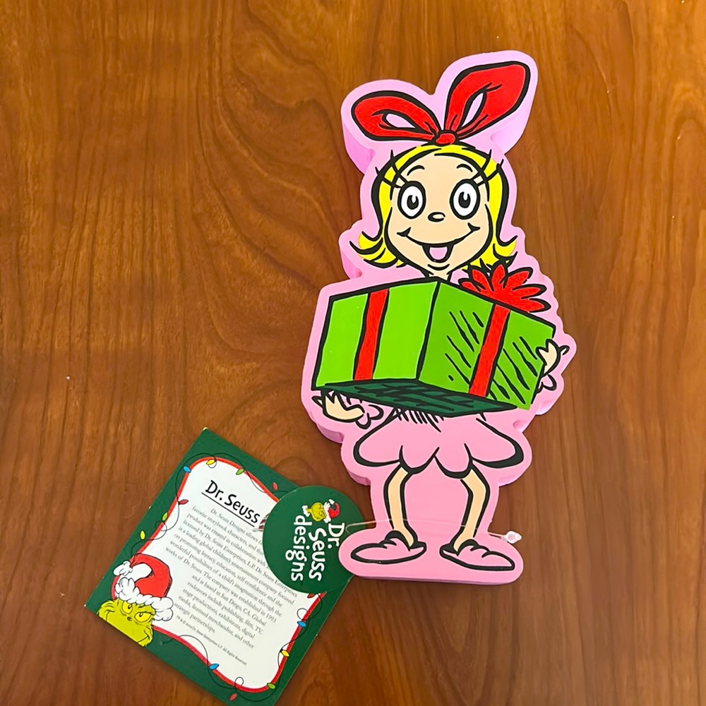 The GRINCH, Cindy Lou Who wooden Christmas Decoration